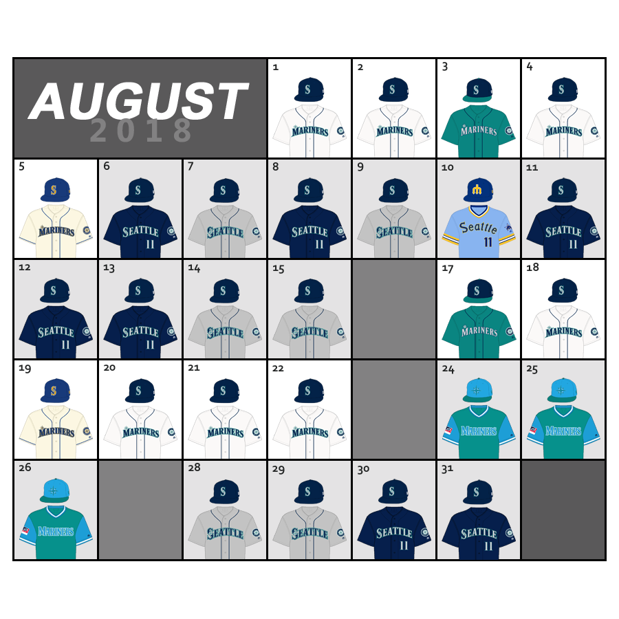 Seattle Mariners: Uniforms 2.0, PMell2293