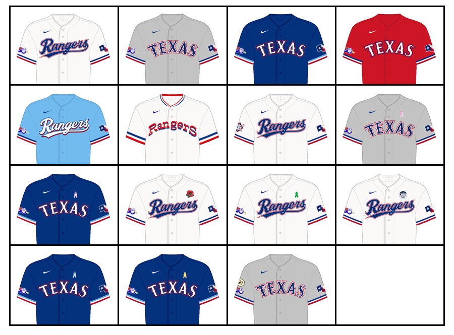 texas rangers 2023 uniforms
