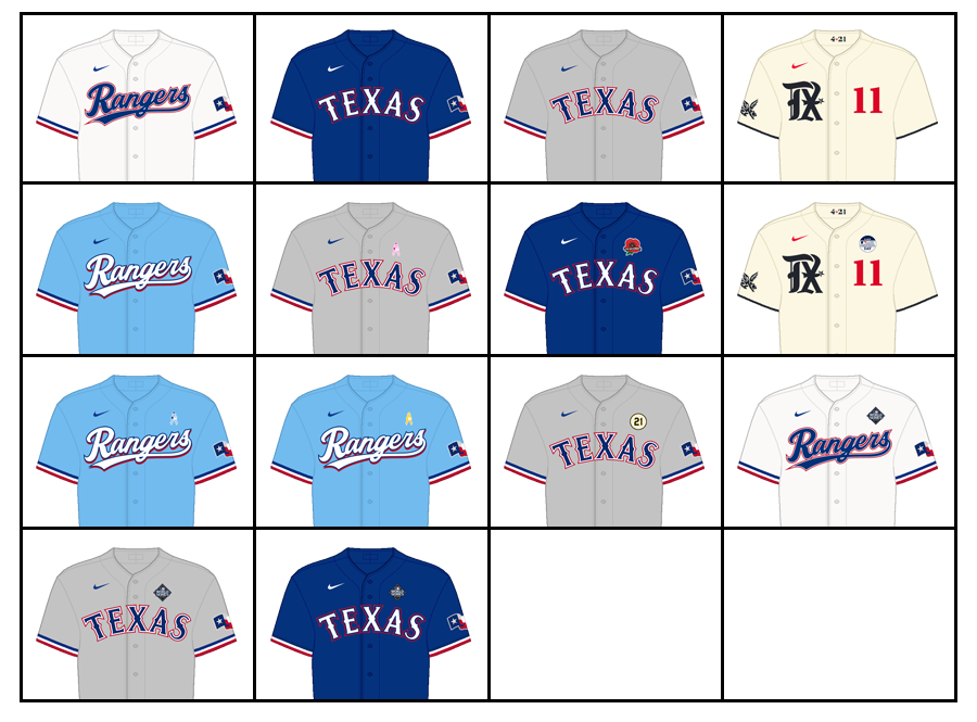 2023 Texas Rangers Jerseys